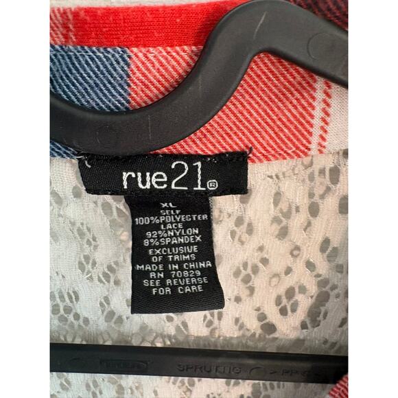 Lace flannel button up - Picture 3 of 4